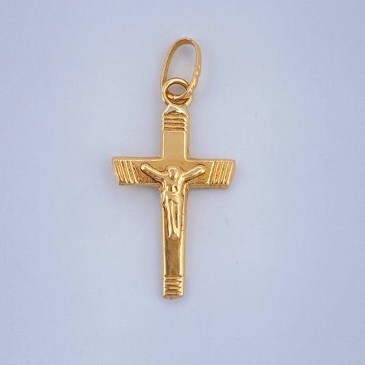 Dije Cruz Cristo 0.35gr / 2.1cm / Oro Amarillo 18K $