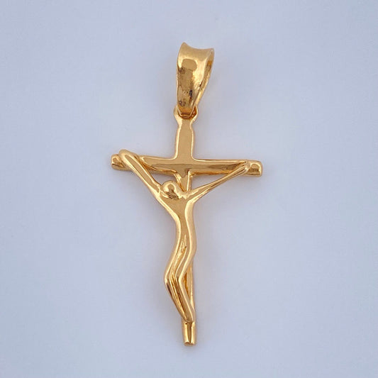 Dije Cruz Cristo 1.2gr / 2.8cm / Oro Amarillo 18K $