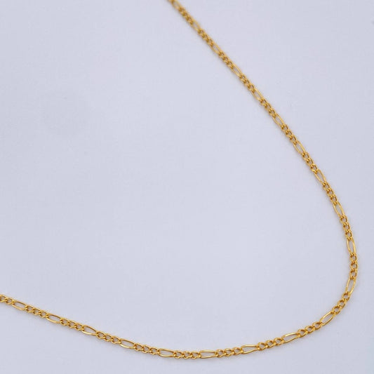 Cadena Figaro 1.1gr / 49.4cm / 0.9mm Oro Amarillo +1 18K &