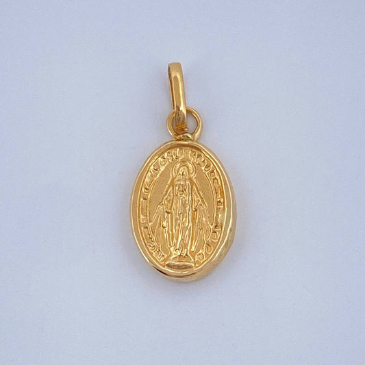 Dije Vigen Milagrosa 0.4gr / 1.5cm / Oro Amarillo 18K &