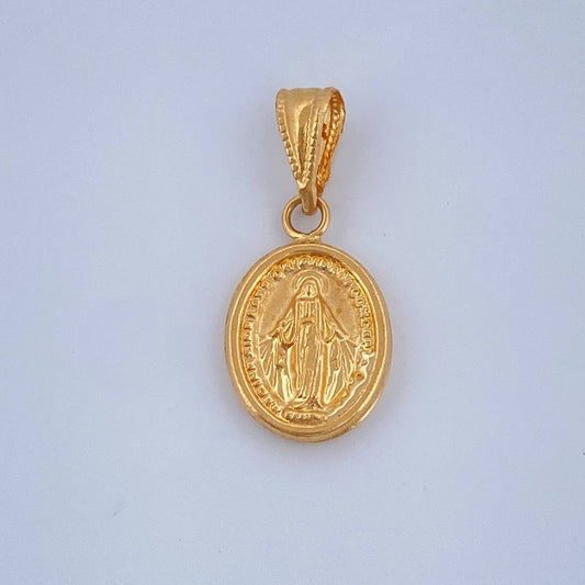 Dije Vigen Milagrosa 0.75gr / 2cm / Oro Amarillo 18K &