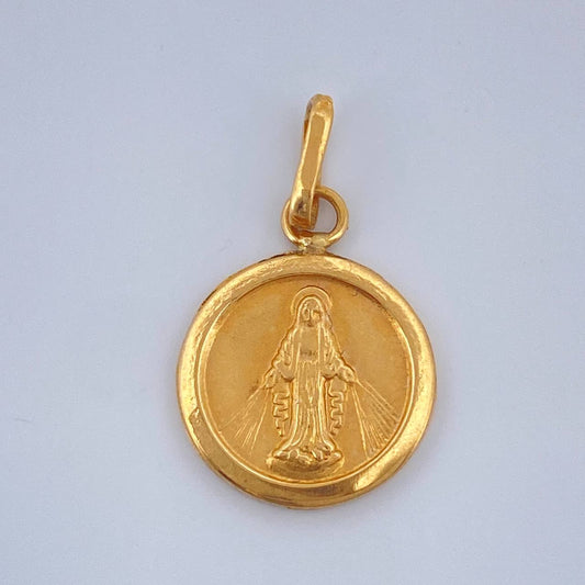 Dije Vigen Milagrosa 0.45gr / 1.8cm / Oro Amarillo 18K &