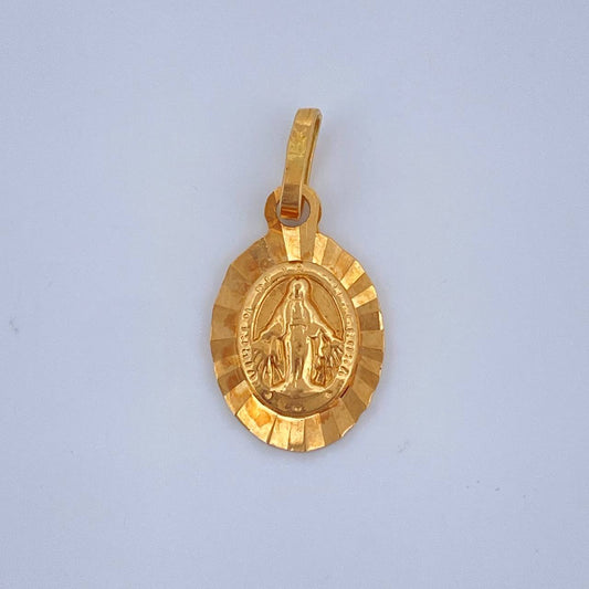 Dije Vigen Milagrosa 0.9gr / 1.8cm / Oro Amarillo 18K &