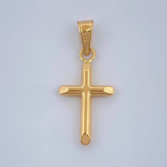 Dije Cruz 0.4gr / 2.4cm / Oro Amarillo 18K &