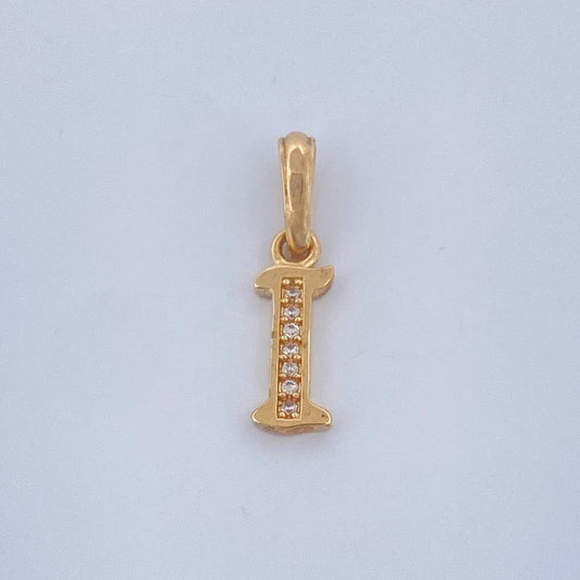 Dije Letra I 0.75gr / 2cm / Oro Amarillo 18K $