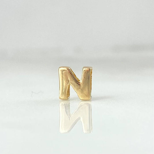 Herraje Letra N 0.35gr / 6mm / Tambor Oro Amarillo