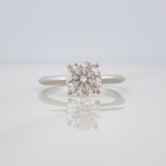 Anillo Solitario Moissanita 2qts 2.7g / T10 Plata 925 18K