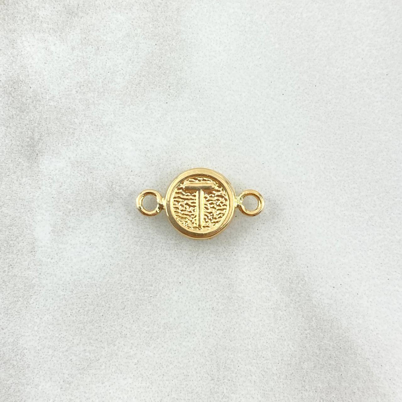 Herraje Letra T 0.35gr / 1.4cm / Circular Oro Amarillo Herraje Letra T 0.35gr / 1.4cm / Circular Oro Amarillo