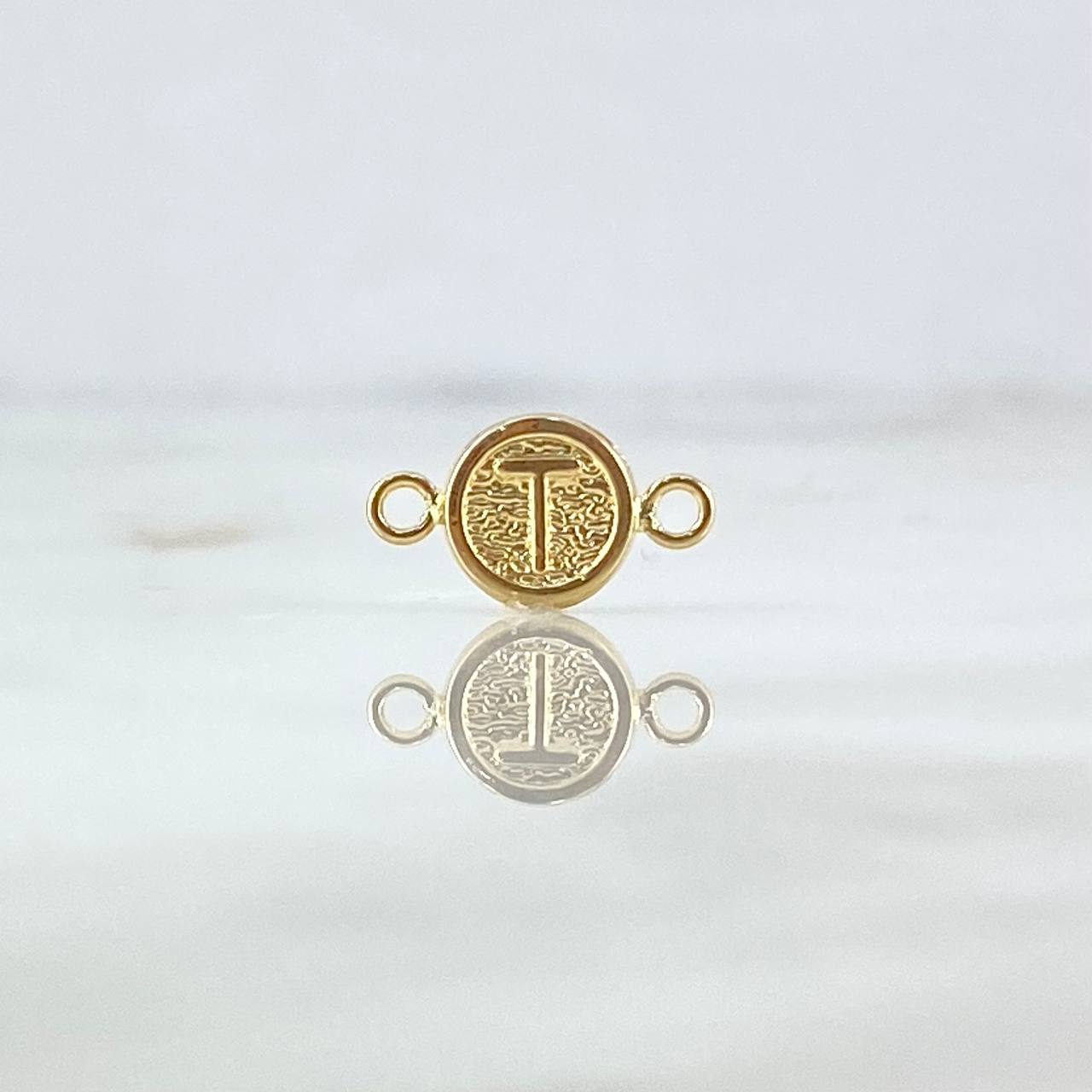 Herraje Letra T 0.35gr / 1.4cm / Circular Oro Amarillo Herraje Letra T 0.35gr / 1.4cm / Circular Oro Amarillo
