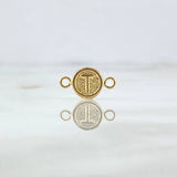 Herraje Letra T 0.35gr / 1.4cm / Circular Oro Amarillo Herraje Letra T 0.35gr / 1.4cm / Circular Oro Amarillo