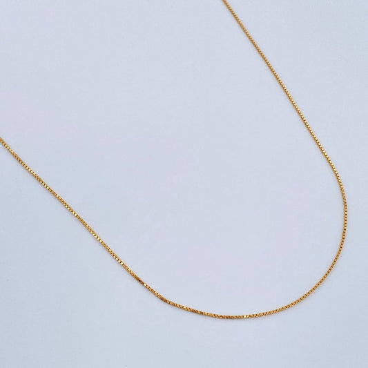 Cadena Veneciana 1.2gr / 45cm / 0.55mm Oro Amarillo +3 18K %