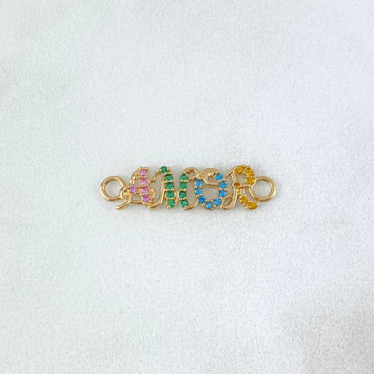Herraje Amor 0.9gr / 2.3cm / Circones Lilas-Verdes-Azul Celeste-Amarillos Oro Amarillo