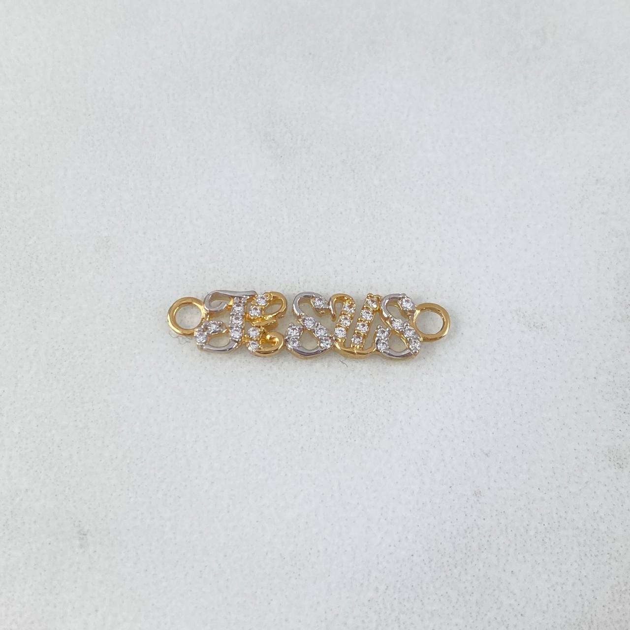 Herraje Jesus 0.95gr / 2.4cm / Circones Blancos Dos Oros Amarillo Blanco Herraje Jesus 0.95gr / 2.4cm / Circones Blancos Dos Oros Amarillo Blanco