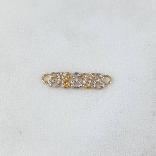 Herraje Jesus 0.95gr / 2.4cm / Circones Blancos Dos Oros Amarillo Blanco