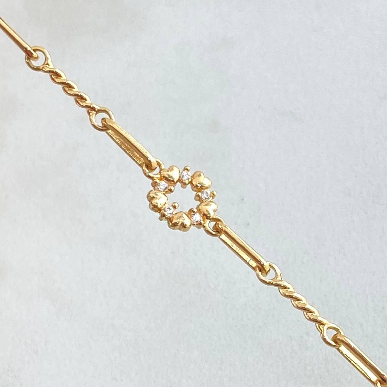 Cadena Cajón Espiral Corazones 10gr / 50cm / Oro Amarillo 18K © Cadena Cajón Espiral Corazones 10gr / 50cm / Oro Amarillo 18K ©