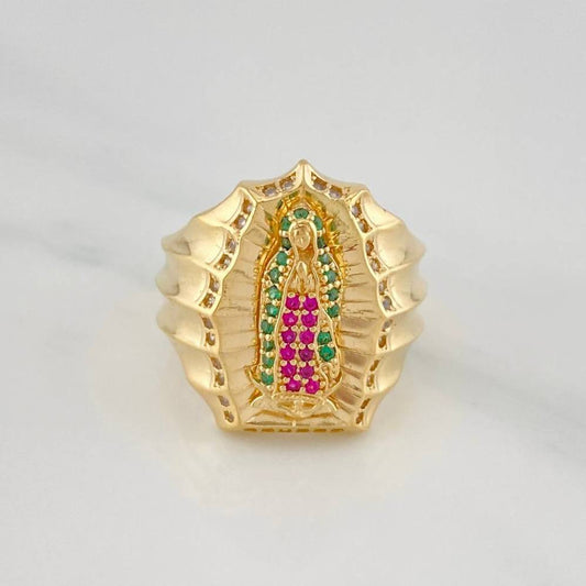 Anillo Virgen Guadalupe 8.05 g / T7 Oro Amarillo 18K
