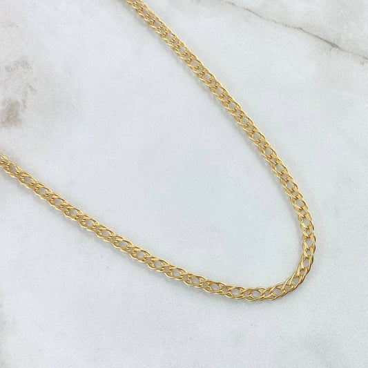 Cadena Garibaldi 5.5gr / 50cm / 3.6mm Oro Amarillo +3 18K