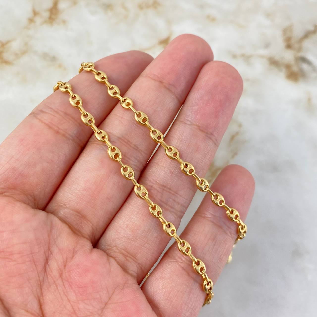 Cadena GC Herraje Nombre Fabricado 8.4gr / 50cm / 3.3mm Cadena 4.75gr - Herraje 3.6gr Oro Amarillo * Cadena GC Herraje Nombre Fabricado 8.4gr / 50cm / 3.3mm Cadena 4.75gr - Herraje 3.6gr Oro Amarillo *