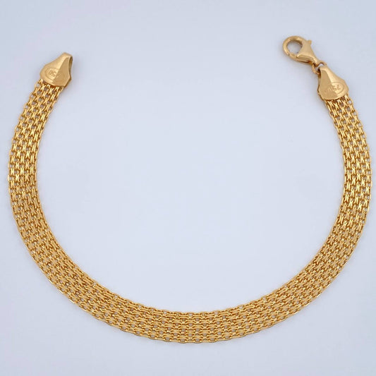 Pulso China 7.5gr / 20cm / 6.4mm Oro Amarillo +1 18K &