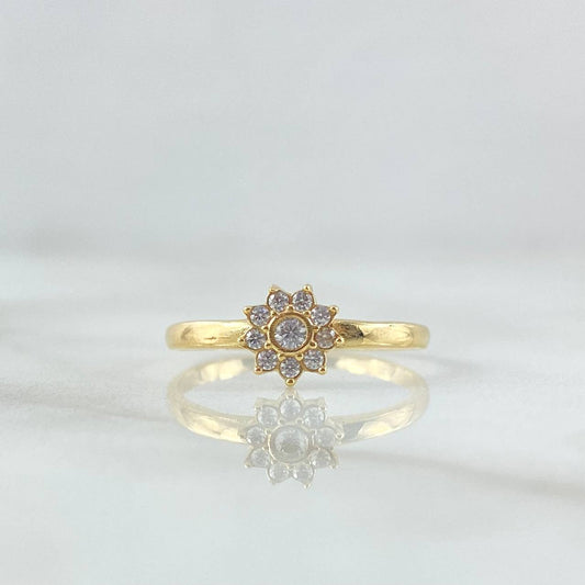 Anillo Flor Nueve Petalos 1.3gr / T5 1/2 / Oro Amarillo 18K *