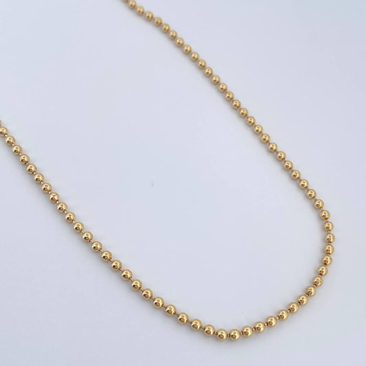 Cadena Militar 10.1gr / 60.5cm / 1mm Oro Amarillo +3 18K %