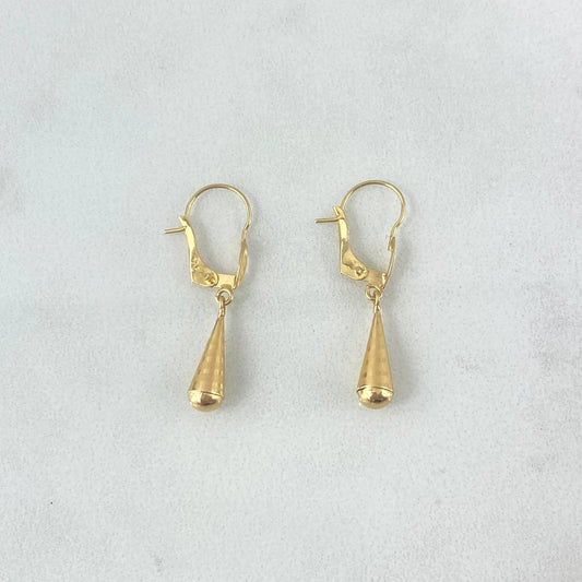 Candongas Lagrima 0.65gr / 2.5cm- Oro 18K