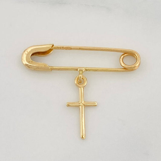 Dije Gancho Nodriza Cruz 0.8g / 2.05cm Oro Amarillo 18K