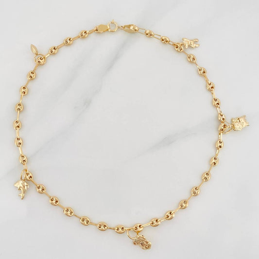 Tobillera GC 4.05g / 26.05cm / 3.31mm Oro Amarillo 18K