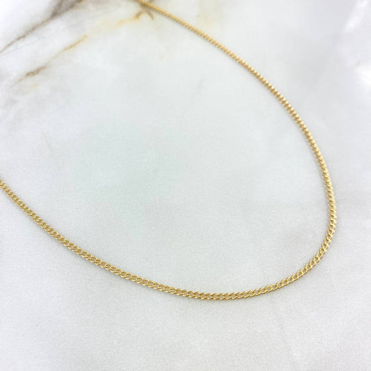 Cadena Cubana 1.65gr / 45cm / 1.6mm Oro Amarillo +1 18K *