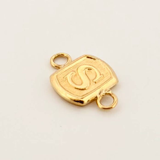 Herraje Letra S 0.3gr / 1.2cm / Oro Amarillo 18K