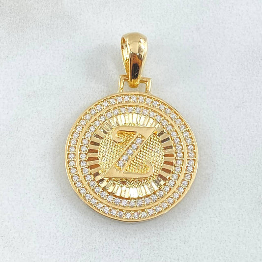 Dije Medalla Letra Z 4.55gr / 3cm / Oro Amarillo 18K