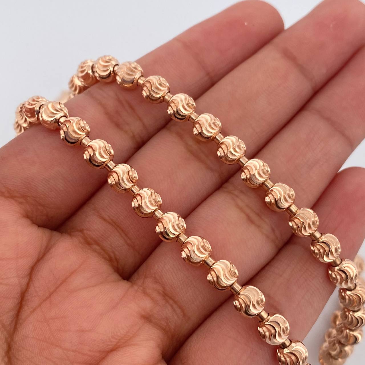 Cadena Militar 33.9gr / 67.5cm / 5mm Oro Rosa +3 18K % Cadena Militar 33.9gr / 67.5cm / 5mm Oro Rosa +3 18K %
