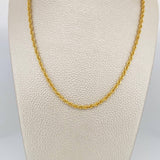 Cadena Lazo 4.95gr / 55.4cm / 3mm Oro Amarillo +3 18K % Cadena Lazo 4.95gr / 55.4cm / 3mm Oro Amarillo +3 18K %