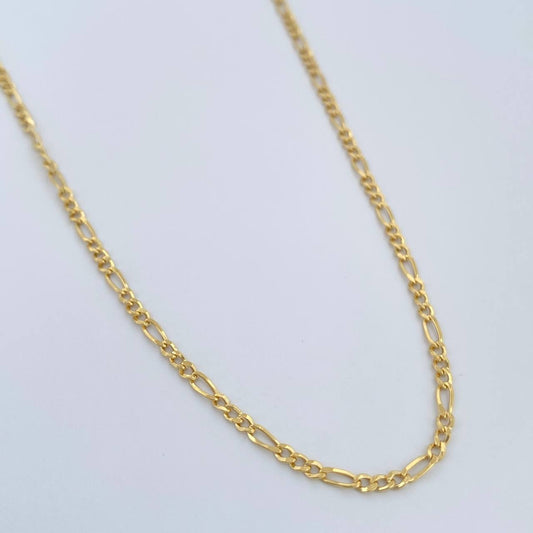 Cadena Figaro 1.7gr / 45cm / 1.5mm Oro Amarillo +1 18K &