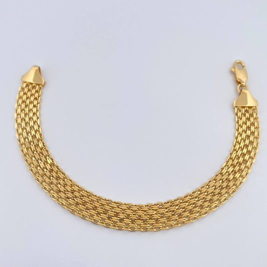 Pulso Chino 5.05gr / 17cm / 8.15mm Oro Amarillo +1 18K &