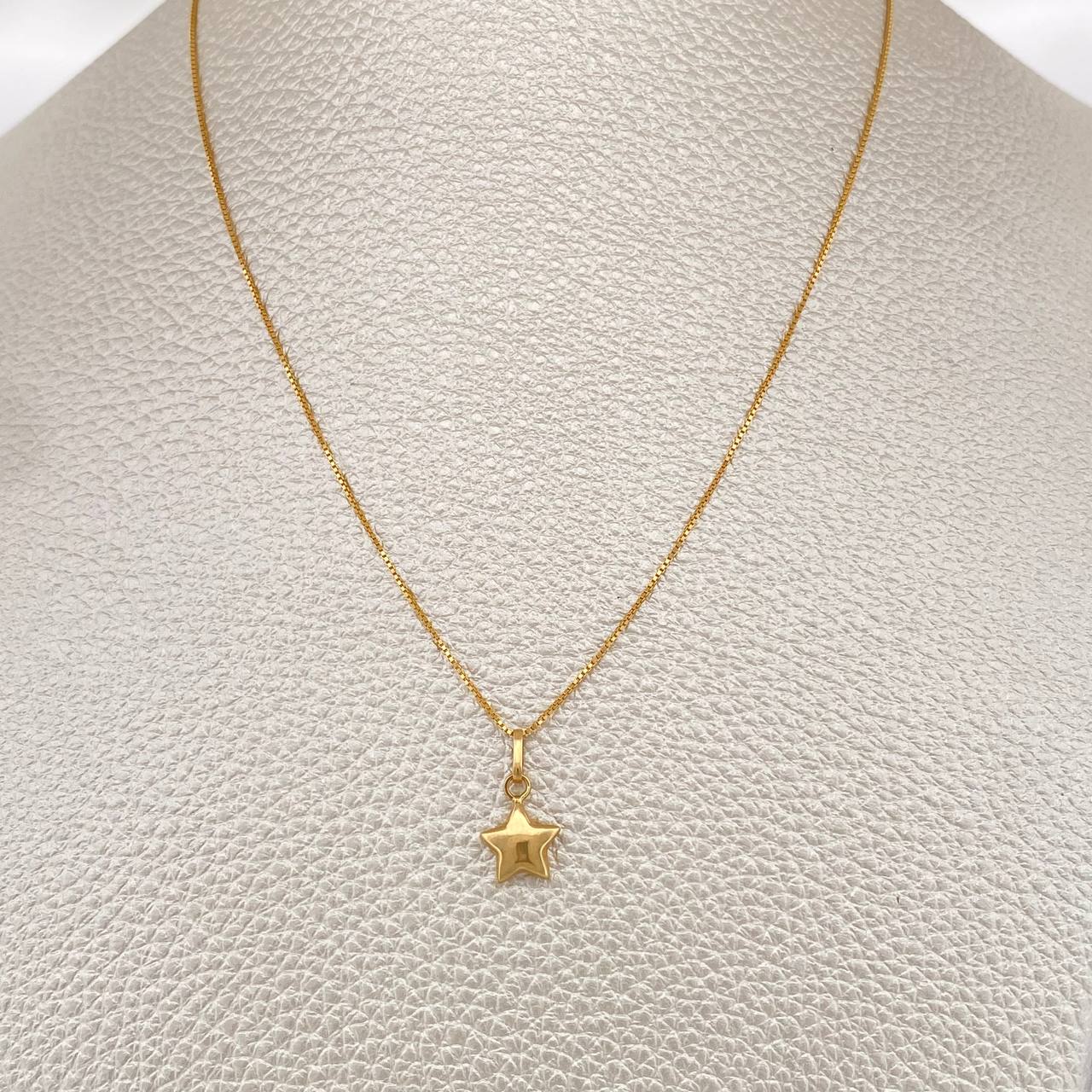 Set Cadena y Dije Veneciana + Estrella 1.55gr / 45cm / 0.6mm Oro Amarillo 18K (Oferta) % Set Cadena y Dije Veneciana + Estrella 1.55gr / 45cm / 0.6mm Oro Amarillo 18K (Oferta) %