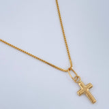 Set Cadena y Dije Veneciana + Cruz 1.85gr / 46.5cm / 0.8mm Oro Amarillo 18K (Oferta) % Set Cadena y Dije Veneciana + Cruz 1.85gr / 46.5cm / 0.8mm Oro Amarillo 18K (Oferta) %