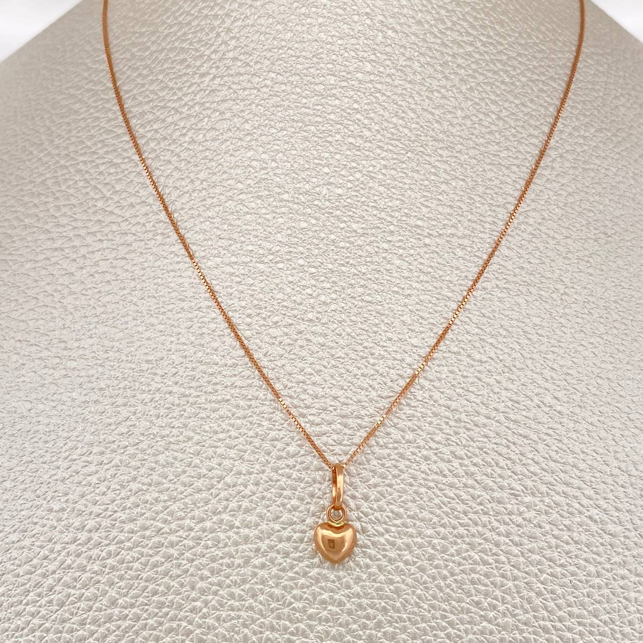 Set Cadena y Dije Veneciana + Corazon 1.45gr / 45.4cm / 0.6mm Oro Rosa 18K (Oferta) % Set Cadena y Dije Veneciana + Corazon 1.45gr / 45.4cm / 0.6mm Oro Rosa 18K (Oferta) %