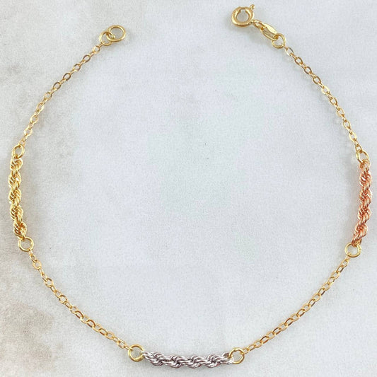 Pulso Lazo Aro Seguido 1.2gr / 17cm-20cm / Tres Oros Ita. Esp. 18K *