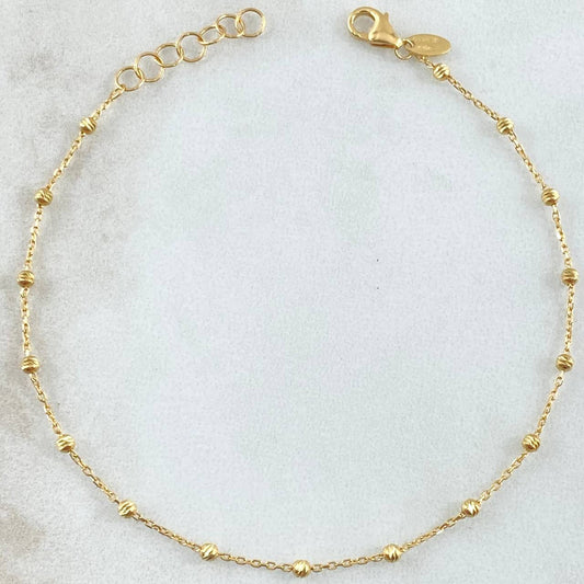 Pulso Tipo Militar 1.3gr / 17cm-19cm / Oro Amarillo Ita. Esp. 18K ©