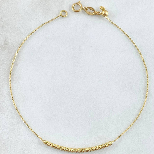 Pulso Aro Seguido  1.15gr / 10cm / Oro Amarillo Ita. Esp. 18K ©