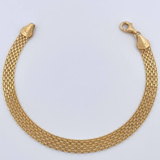Pulso Chino 7.6gr / 20cm / 6.1mm Oro Amarillo +1 18K &