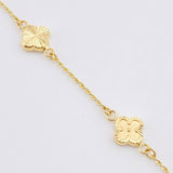 Pulso Aro Seguido Trebol Doble Faz Dorado 2.95gr / 18.5cm / 8mm Oro Amarillo 18K * Pulso Aro Seguido Trebol Doble Faz Dorado 2.95gr / 18.5cm / 8mm Oro Amarillo 18K *