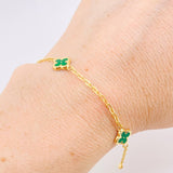 Pulso Aro Seguido Trebol Doble Faz 2.35gr / 19cm / 8mm Oro Amarillo 18K * Pulso Aro Seguido Trebol Doble Faz 2.35gr / 19cm / 8mm Oro Amarillo 18K *