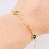 Pulso Aro Seguido Trebol Doble Faz 2.4gr / 19cm / 8mm Oro Amarillo 18K * Pulso Aro Seguido Trebol Doble Faz 2.4gr / 19cm / 8mm Oro Amarillo 18K *