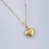 Set Cadena y Dije Flor Espejo+Corazon 0.65gr / 44.9cm / 0.34mm Oro Amarillo 18K $ Set Cadena y Dije Flor Espejo+Corazon 0.65gr / 44.9cm / 0.34mm Oro Amarillo 18K $