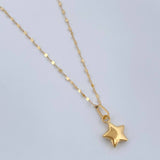 Set Cadena y Dije Flor Espejo+Estrella 0.65gr / 44.8cm / 0.4mm Oro Amarillo 18K $ Set Cadena y Dije Flor Espejo+Estrella 0.65gr / 44.8cm / 0.4mm Oro Amarillo 18K $