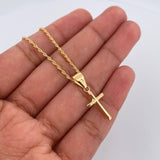 Set Cadena y Dije Lazo+Cruz 1.35gr / 40cm / 1.2mm Oro Amarillo 18K (Oferta) $ Set Cadena y Dije Lazo+Cruz 1.35gr / 40cm / 1.2mm Oro Amarillo 18K (Oferta) $