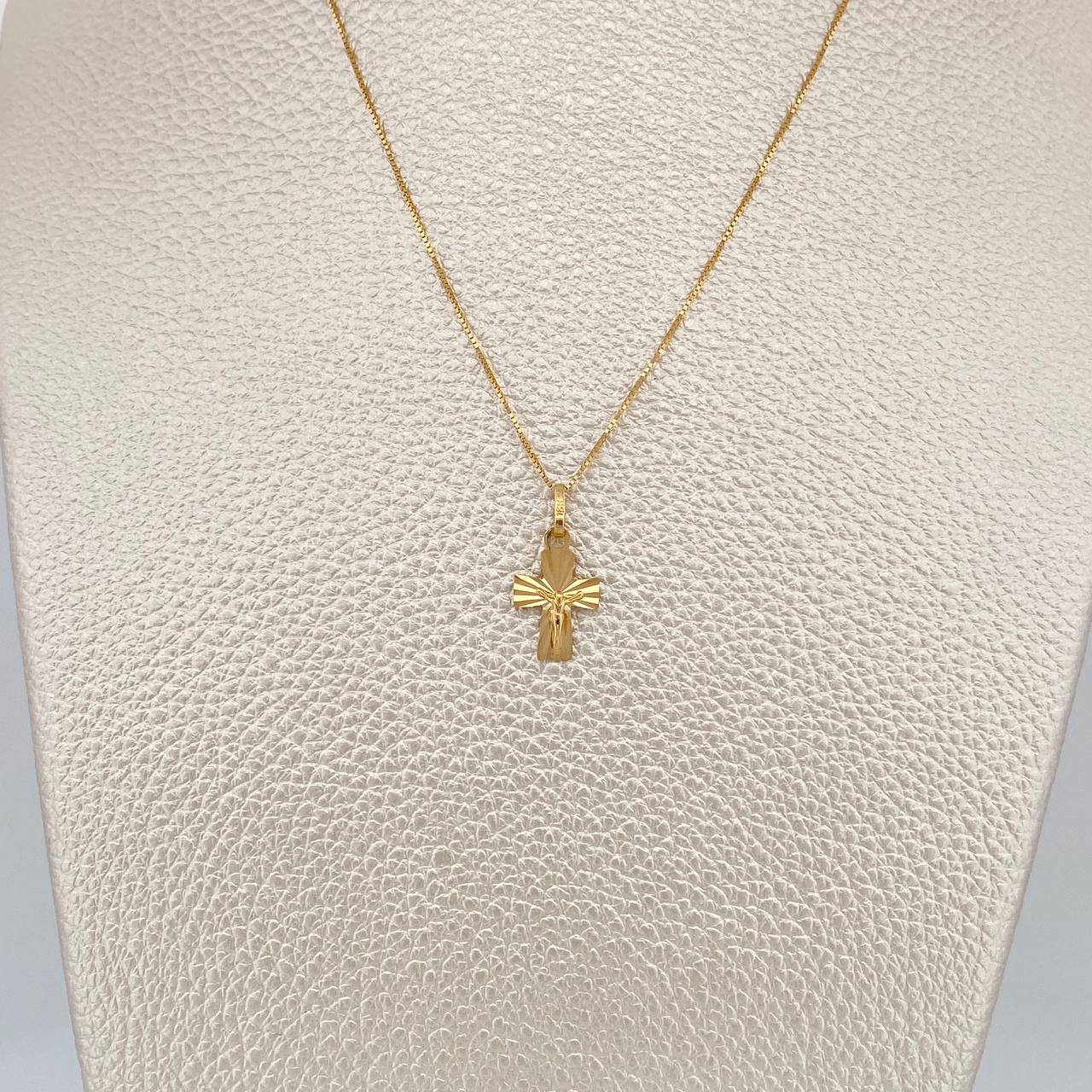 Set Cadena y Dije Veneciana+Cruz Cristo 1.6gr / 40cm / 0.57mm Oro Amarillo 18K (Oferta) $ Set Cadena y Dije Veneciana+Cruz Cristo 1.6gr / 40cm / 0.57mm Oro Amarillo 18K (Oferta) $