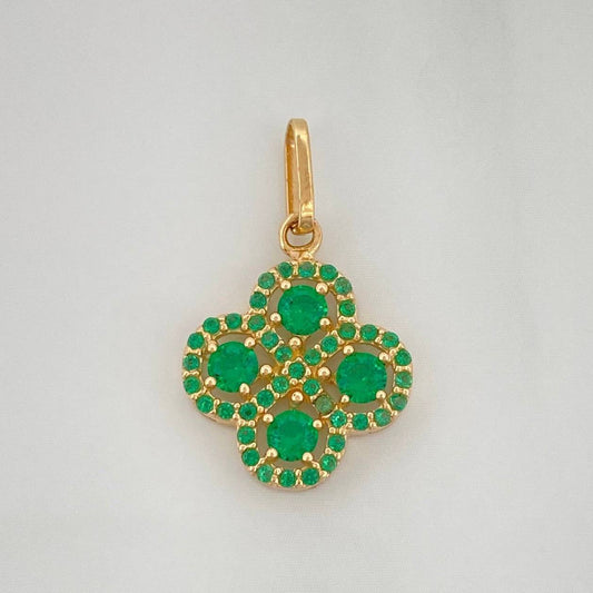 Dije Trebol 1.6 g / 2.2 cm Oro Amarillo 18K